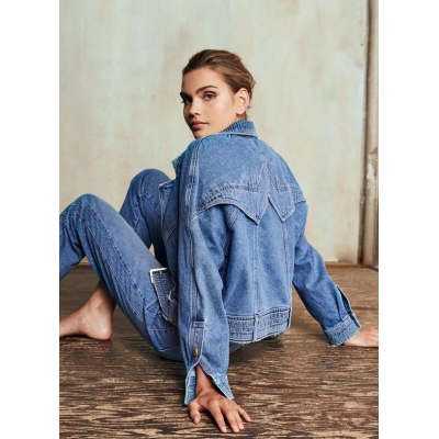 Homage Retro Denim Jacket - Mid Blue Denim Homage Retro Denim Jacket - Mid Blue Denim